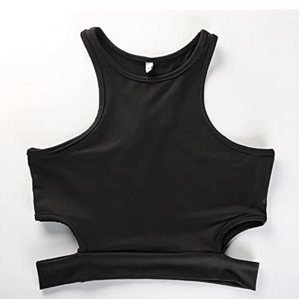 Sexy Womens Sports Top - Black